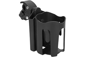 JONLAKI Stroller Cup Holder, 2 in 1 Drinks Holder, Stable Fixed Cup Water Bottle Holder, Adjustable Bottle Holder for Walkers Wheelchairs Bikes Carts Motorcycle