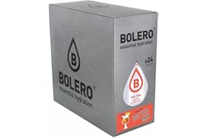 Bolero ICE TEA MIX | 24x8g I Erfrischendes Zuckerfreies Getränkepulver mit Stevia gesüßt | für Diabetiker geeignet | Eistee Zitrone, Eistee Pfirsich, Eistee Maracuja