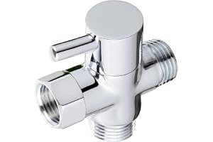 Sneatup Solid Brass 3-way G1/2 Shower Diverter Chrome Plating