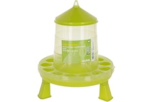 Kerbl Distributeur de nourriture avec pieds pour volaille (poussins/poules/canards), apte aux denrées alimentaires, Vert (2 kg)