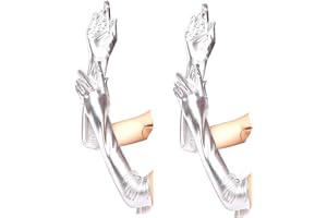 krautwear® Fingerhandskar för kvinnor, metalliska ca 44 cm lång guld