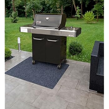 Bbq Grill Matte 120x100 Cm Uni Anthrazit Grillteppich Bodenschutzmatte Matte Teppich Unterlage Fr Garten Terrasse