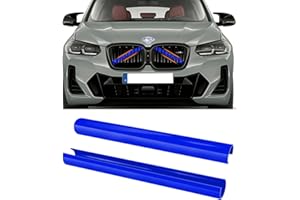 TTCR-II 1 Pairec Bandes de Calandre, Garniture Inserts Calandre Compatible avec BMW X3 F25 G01/ X4 F26 G02/X5 E70 F15 G05/X6 E71 F16 G06/X7 G07 Accessoire(Bleu)