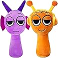 Kouipoie Sprunki Plush Toy,9.8" Soft & Squishy Stuffed Animal Inspired By Game,Cute Collectible Plush For Kids & Fans,Ideal Stocking Stuffers For Boys,Girls, Ages 4-10+ (2PCS-B)