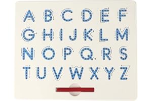 ZERODIS Tableau de Suivi de l'alphabet magnétique, Lettre de l'alphabet magnétique coloré et Tableau de Suivi des numéros apprenant magnétique Jouet éducatif Lettres STEM d'apprentissage pour Les(Bleu)