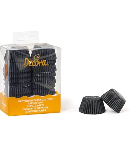 Schwarze Cupcake-Förmchen, 160 Stück – Backförmchen Aus Fettdichtem Papier | Für Muffins, Partys & Bäckereien