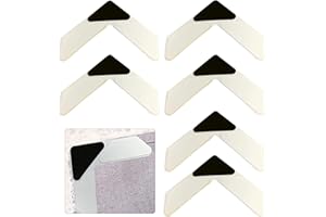 STARKVISTA Rug Grippers – Anti Curl Corner Grippers for Carpet, Laminate, Wooden, and Tiled Floors, 6 Pack Non-Slip Rug Pad Grippers, Carpet Stickers for Rugs, Rug Gripper for Carpeted and Laminate Floor