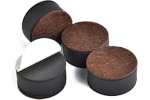 LAISHUNHE 4er Set 1,06"/2,7cm hoch φ2,4/6cm Rund Möbelerhöhung Karbonstahl Möbelerhöher Selbstklebend Möbelerhöhung Schwarz Betterhöher Tischerhöher Sofaerhöher für Schrank Schreibtisch