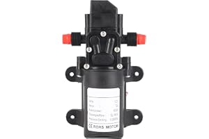 Vattenpump 12 V självsugande 60 W 5 l/min tryckpump, vatten med tryckknapp, pump, självsugande membran, husbil, vattenpump, f