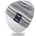 Produktbild Mydeal waschbar Winter Männer Frauen Hut Bluetooth Beanie Laufmütze mit Bluetooth Stereo-Kopfhörer Mic Hände frei Akku für Handys, iPhone, iPad, Android, Laptops, Tablets - Grau