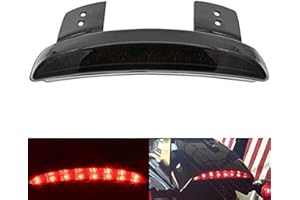 NATGIC Światło hamowania motocykla, 1 szt., tylny błotnik, krawędź, czerwona LED, Harley Sportster XL 883N 1200N XL1200V XL1200X - przydymiona osłona