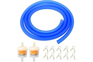 ZAMDOE Fuel Line Hose Tubing Petrol Pipe Filter Clamps for ATV Dirt Bike Go Kart Most Chinese Scooter Moped Pocket Bike Motorcycle Parts Gas Line Blue