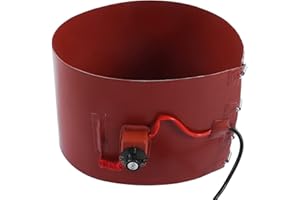 LUQEEG 1200W Manta Calefactora para Bidones, 13.2 Galones 50 litros Tambor Y Calentadores de Bidones, Silicona Almohadilla Calefactora para Bidones con Termostato Manta Aislante para Calentadores Agua(#2)