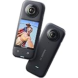 insta360 X3 Action Camera, 1/2" Sensor, 5.7K 360 Capture, Optical Zoom 3X, 72 MP 360 Photo, 4K Single Lens Mode, Black