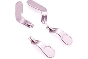 Deal4GO Ersatz-Trigger-Knopf-Paddel-Set für Xbox One Elite Controller, kurze und lange Paddel, Metall (Silber)