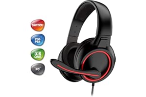 Spirit Of Gamer - Casco con Micrófono GTA 210 - Led Rojo - Pour Ps4/Ps5/Xboxone/Seriesx/Switch/Pc (Playstation 5)