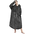 Gentlewarm Oversized Blanket Hoodie, Wearable Hooded Blanket, Soft Sherpa Fleece Snuggle Blanket Hoodie Adult, Warm Throw Blanket Sweatshirt Robe for Women Men Teens