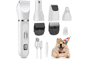 ‎AEOOZGR Hundeschermaschine mit LED-Anzeige, Schermaschine Hund katze, Krallenschleifer für Hunde, Tierhaarschneidemaschine Set für Hunde Katzen Pfoten, Augen, Ohren, Gesicht, Körper