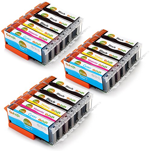 Gohepi 18-Pacco PGI-570XL CLI-571XL Compatibile Cartucce Canon PGI-570 CLI-571, per Canon PIXMA MG5750 MG5751 MG5752 MG5753 MG6850 MG6851 MG6852 MG6853 TS5050 TS5051 TS5053 TS5055 TS6050 TS6051 TS6052