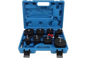 Depisuta Ensemble de Testeur de Fuite de Système Turbo 9 Pièces, Kit de Testeur de Fuite Turbo Boost avec Manomètre, Kit de Test de Fuite de Pression d'air de Turbocompresseur