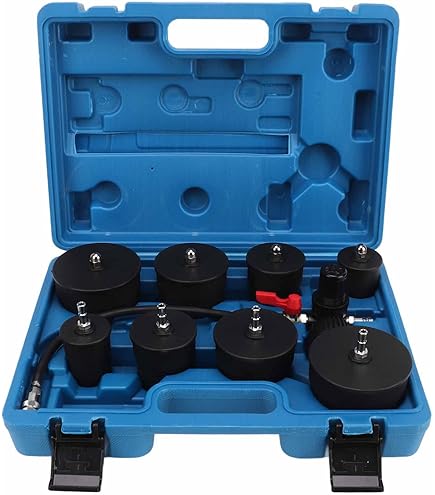 9 Stuks Turbosysteem Lekkagetester Turbocompressor Luchtdrukmeter Intercoolers Radiatoren Slang Lektest met 35 Mm Tot 90 Mm Adapter