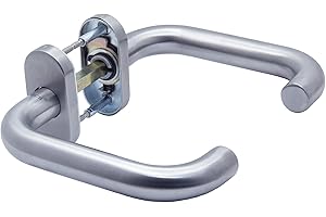 APECS Maniglia ovale in acciaio inox per porta d'ingresso e porte interne, modello U H-0903