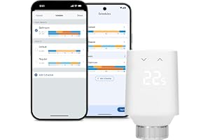 Eve Thermo (Matter, 5th Gen) - Smart termostatradiatorventil, ny design, automatisk temperaturkontroll, Amazon Alexa, Apple H