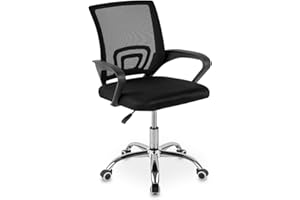 Mc Haus Atlas Black - Silla de Oficina, Escritorio y Despacho, de PVC Reciclado y Acero, Color Negro