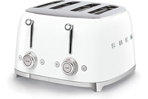 Smeg White Retro 4 Slice Toaster