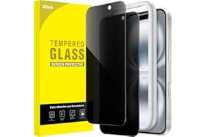 JETech Protection D'écran Anti-Espion pour iPhone 16 6,1 Pouces, Film en Verre Trempé avec Outil d'Installation Facile, Lot de 2