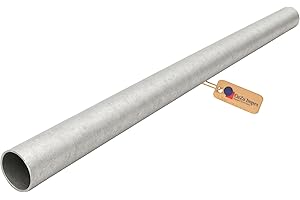 GeZu Impex Tubo de Acero 27mm x 500mm Tubo de Acero Galvanizado por Inmersión en Caliente para Abrazaderas Pasamanos Estructuras Muebles y Construcción
