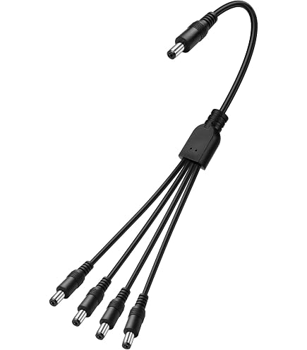 1-to-8 DC Power Splitter Cable For CCTV Cameras – Coaxial DC 2.1mm Female Connectors