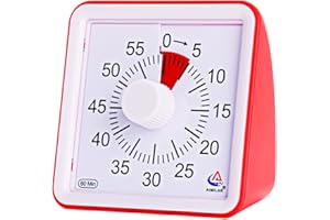 AIMILAR Minuteur Visuel 60 Minutes - Minuteur Silencieux Outils de Gestion du Temps de Classe ou de Réunion Compte à Rebours pour Enfants et Adultes