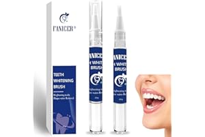 NAILPRETTY 2 Pezzi Penna Sbiancante Denti, Gel Sbiancante Denti Professionale, Rimuove le Macchie Dentali, Teeth Whitening Pen, Antimacchie e Indolore Rimozione Macchie Dentali Veloce