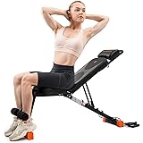 CITYSPORTS Panca Pesi，panca multifunzionale regolabile per il fitness, panca multifunzionale con cinghie per l'allenamento, s