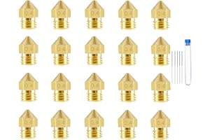 3Dman MK8 Nozzles 0.4mm Extruder Print Head for Makerbot Creality CR-10 Ender 3 5(20 pcs)