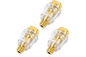 Kaimeilai 3 Pezzi di lubrificatore ad Olio, Mini Olio ad Aria compressa, Mini Olio di Nebbia, Olio per Aria compressa, Strumento in Linea, per Tubi di Compressione Pneumatici, Oli in Linea