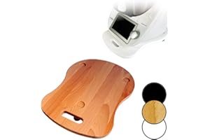 STAFECO® Gleitbrett Premium für Thermomix TM6 TM5 Schnelles Bewegen Rollbrett Küchenmaschine Verschieben & sicherer Stand Brett Holz 100% (Geölt)