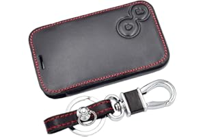 Happyit Skórzane etui na klucze samochodowe do Renault Laguna Espace 2 przyciski inteligentne akcesoria ochronne