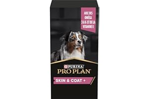 PURINA PRO PLAN | Skin & Coat+ | Chien | Aliment complémentaire pour Chien Adulte |Favorise la santé de la peau et contribue à la brillance, l'éclat et la douceur du pelage| Huile | Bouteille de 250ml