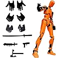 KINETIKITCH Titan 13 Action Figure, 3D Printed Multi-Jointed Movable T13 Action Figure Action, Desk Decoration Creative Gifts, Perfect Addition to Your Toy Collection Action Figure Toy（Orange）