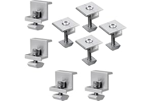 ‎SZ-KARIDGE 8 Pieces 30 mm Solar Panel Mount Centre Clamp End Clamp Kit - 4 Pieces Centre Clamp and 4 Pieces Z Brackets, Mounting Solar Module Holder with Screws, for Motorhome, Roof, Camping, Caravan