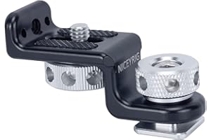 NICEYRIG Adattatore per montaggio su monitor per fotocamera a scarpa fredda da 1/4 '' a 20 viti per monitor da 5" e 7" (capacità: 3 kg)