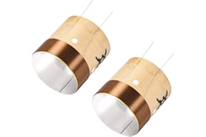 sourcing map Bobina de Voz de 38.5mm de Altavoz de Graves de 1,5", Piezas de Altavoz de Graves de Alambre de Cobre Redondo de 2 Capas, 2 Unidades
