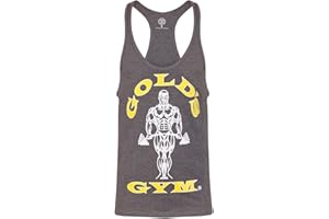 Gold's Gym Fitness Canotta Allenamento Muscolare Premium Joe Stringer Vest Vest Uomo (Pacco da 1)