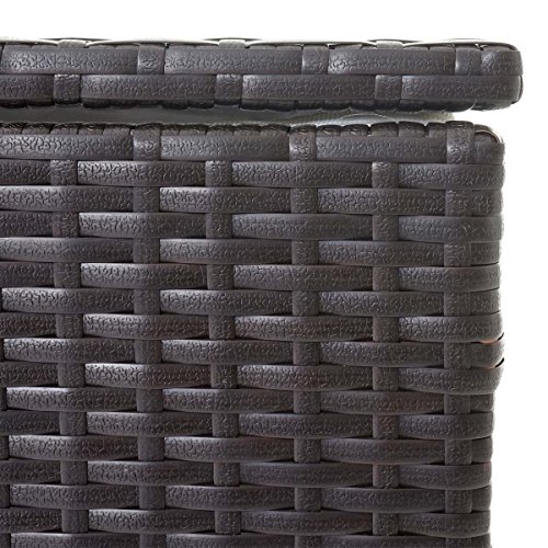 Poly-Rattan Kissenbox Barry, Truhe Auflagenbox Gartenbox, 290l ~ braun - 5