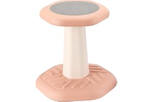 E-Solem Kids Wobble Stool, Flexible Seating for Preschool & Elementary Classrooms, Improves Focus, Posture & ADHD/ADD, Active Desk Chairs, Active Core Engagement Wobble Stool, Ages 3-8, Pink
