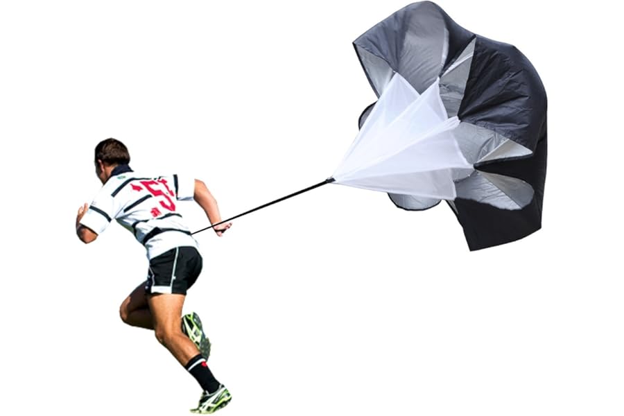 Running Parachute,56 Inch Speed Parachute Resistance Parachute Speed Training Parachute with Adjustable Strap Running Sprint Chute for Improving Speed Stamina Strength Football Soccer Drilling