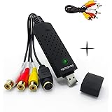 TechSide Contacts Video Grabber Gold + Câbles RCA | Analogique numérique | Windows 10 + Nouveau Logiciel 2021 | Convertisseur