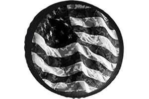 Phelika Camo Amerikanische Flagge Reserveradabdeckung PVC Leder Radschutz Wetterfest Universal Staubdicht für Anhänger Wohnmobil SUV LKW Camper Reise Anhänger Zubehör 38,1 cm